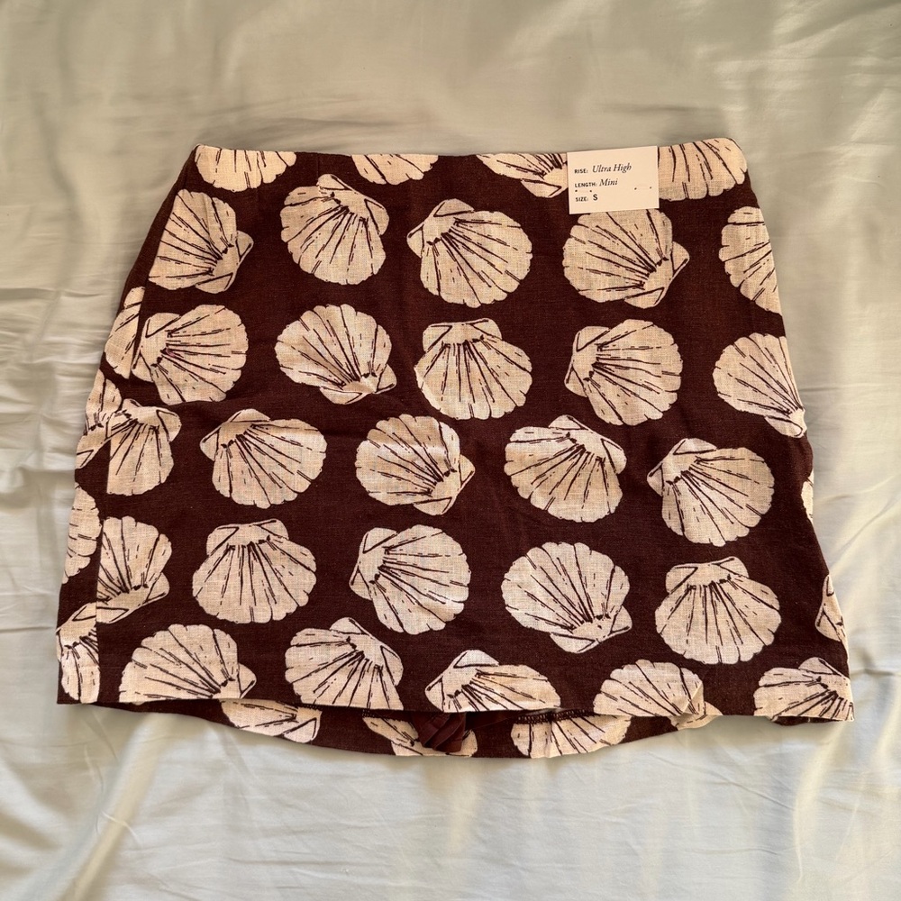 Linen-Blend Shell Mini Skort - Picture 4 of 5
